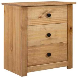 Panama Pine Wood Bedside Table Drawer Storage Side Cabinet Bedroom Nightstand - Picture 1 of 10