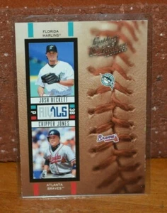BASEBALL CARD LEATHER & LUMBER 0481/2000 RIVALS JOSH BECKETT & CHIPPER JONES - Picture 1 of 2