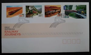 2010 Australia Railway Journeys FDC ties 4 stamps cd Railton TAS - Picture 1 of 2