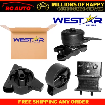 Montaje de motor y transmisión central 4 piezas para Toyota Camry 1988-1991 2,5 L para transmisión automática Foto 1 de 4