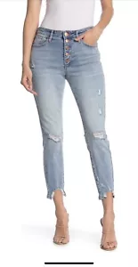 Jeans STS blu Ellie tacco alto sul davanti skinny girocollo taglia 26 - Foto 1 di 6