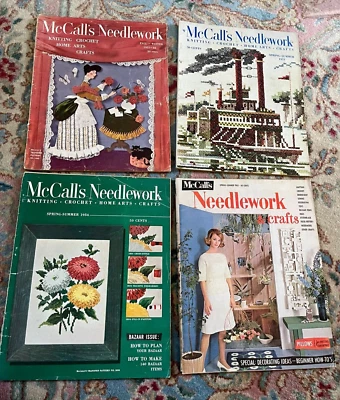 VINTAGE LOT MCCALL'S NEEDLEWORK  & CRAFTS MAGAZINE 4 ISSUES 1951-1954, 1963 - Image 1 of 4