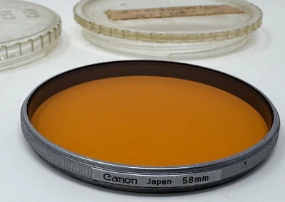 Vtg Canon 58MM Conversion A 2x Thin Orange Amber Warm Filter GOOD SHAPE - Image 1 of 4