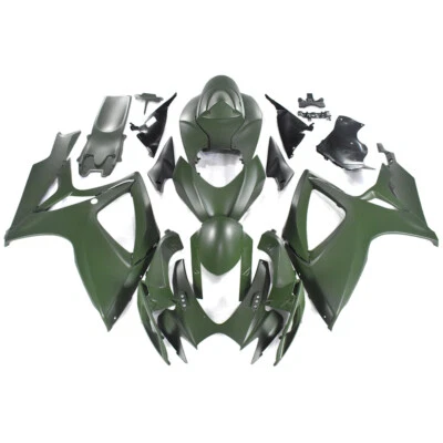 ABS Plastic Army Green Fairing Kit For Suzuki GSXR600 GSXR750 2006 2007 Bodywork - Image 1 of 4