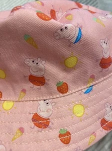 BNWT Peppa Pig Baby SunSmart Pinkt Hat Cotton 12-18 months + chin strap UPF 50+ - Picture 1 of 5