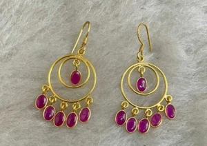 Orecchini molto leggeri in argento sterling 925 placcato oro regalo anniversario - Foto 1 di 3