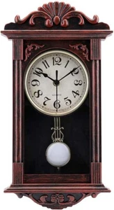 Pendel Wanduhr Retro Quarz Deko Wanduhr für Wohnzimmer, - Bild 1 von 7