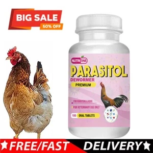 Dewormer Gallos Chickens, Parasitol Desparasitante Natural Rooster 100tab♉ - Picture 1 of 7