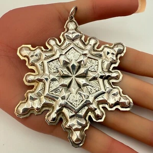 Gorham 1971 Vintage 925 Sterling Silver Annual Snowflake Ornament 3 1/2'' 20.4g - Picture 1 of 3