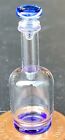 1:12 Scale Real Glass Decanter With A Blue Base Tumdee Dolls House Drink GD14