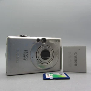 Canon Digital Camera IXUS 55 5.0MP Silver Tested - Picture 1 of 8