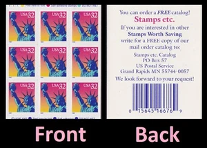 US 3122 Statue of Liberty 32c label block B (9 stamps) MNH 1997 - Picture 1 of 3