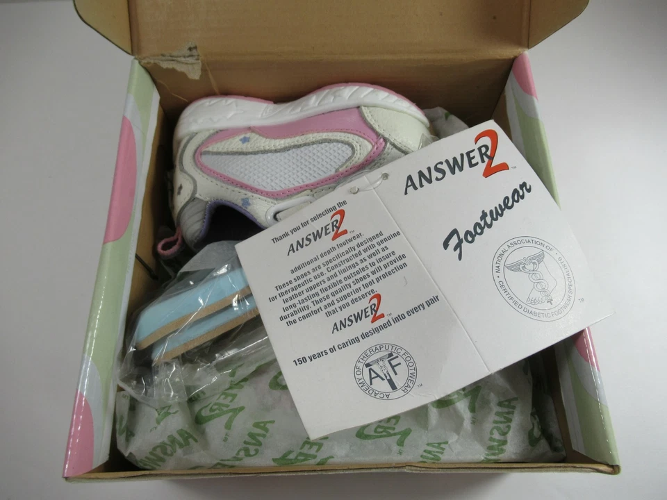 New w/Box Answer 2 Size 4.5 Wide Toddler Baby Therapeutic Orthopedic Pink White - Image 1 of 4