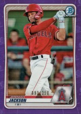 2020 Bowman Chrome Prospects Purple #BCP-244 Jeremiah Jackson SN250 Angels