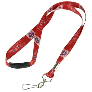 MLB Philadelphia Phillies Detachable Clip Key Chain Landyard ID Badge Holder Red - Picture 1 of 1