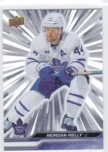 2023/24 UD..MORGAN RIELLY..OUTBURST SILVER..# 421..MAPLE LEAFS..COMBINED SHIP - Foto 1 di 2