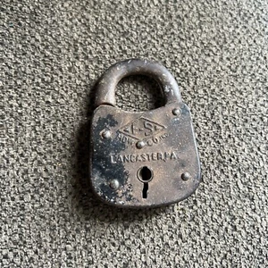 Vintage F·S HDW Co Iron Padlock Skeleton Key 1/1 On eBay - Picture 1 of 5