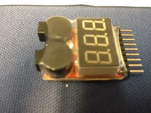 Lipo Battery Voltage Tester Volt Meter Monitor 1-8S w Low Voltage Alarm US Stock - Picture 1 of 3