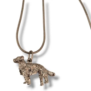 Rembrandt Qualitäts Charms Golden Retriever Charm 925 gestempelt RQC an Schlangenkette - Bild 1 von 10