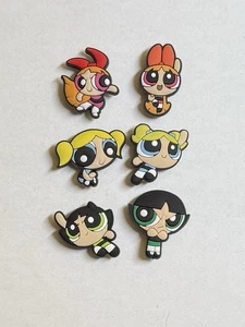 Lote de 6 Dijes para Zapatos Jibbitz para Crocs - Personajes Temáticos para Niñas PowerPuff - Imagen 1 de 1