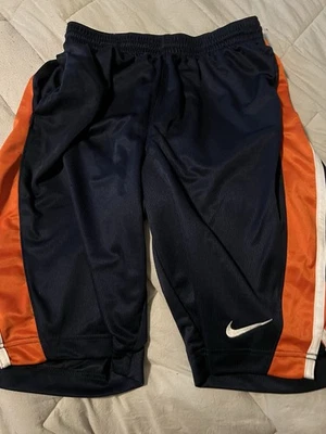 Pantalones Cortos Nike Hombres M Cancha de Baloncesto Tenis Gris y Naranja Cordón Ropa Deportiva Foto 1 de 2