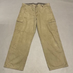 Wrangler Cargo Trousers Mens W38 L32 Biege Brown Utility Side Pockets Workwear - Picture 1 of 13
