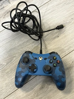 Microsoft Xbox One Wired Controller Blue Camo - Image 1 of 2