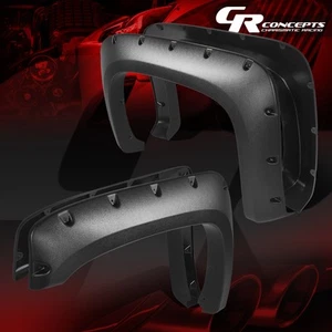 FOR 07-14 CHEVY SILVERADO FLEETSIDE 4PCS POCKET-STYLE SIDE WHEEL FENDER FLARES - Picture 1 of 6