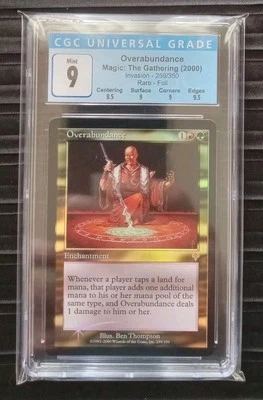 Mtg Overabundance. (CGG) 9 Invasion Rare Foil. [2000] - Image 1 of 2