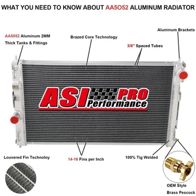 3 Row Radiator For 2007-2017 Jeep Compass Dodge Caliber 2.4L 2.7L 3.5L 3.6L V6 . Foto 1 de 4