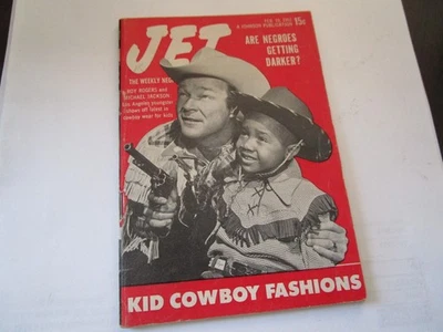 Vintage Jet Magazine February 1953 Roy Rogers Cover Kid Cowboy Fashions - Image 1 of 4