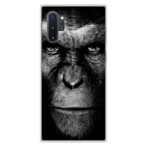 Coque en silicone imprimée compatible Samsung Galaxy Note 10 Plus Singe - Photo 1 sur 6