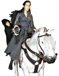 Herr der Ringe ASFALOTH Pferd 2003 Arwen & Frodo komplett Toybiz Lotr Hobbit - Bild 1 von 4
