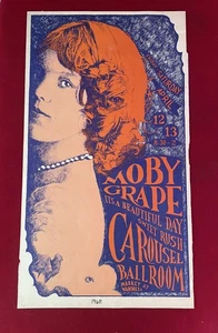 Vintage Original Moby Grape at the Carousel Ballroom San Francisco Poster 1968 - Picture 1 of 5
