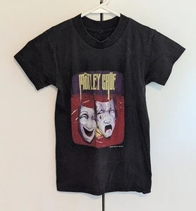 Vintage 1985 Motley Crue Theatre Of Pain T Shirt Boys Size M Black Single Stitch - Picture 1 of 23
