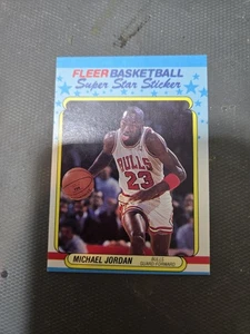 Michael Jordan 1988 Fleer Super Star Sticker #7 Chicago Bulls  - Picture 1 of 3