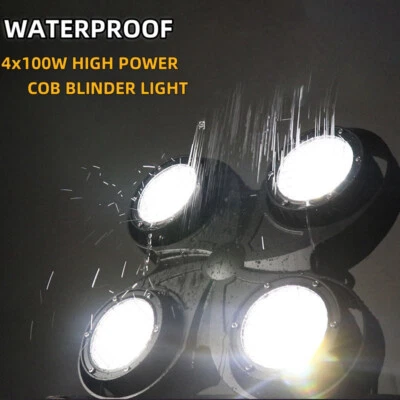 Outdoor IP65 4x100W Waterproof COB Blinder Light 2IN1 Stage Club Audience Light - Image 1 of 4