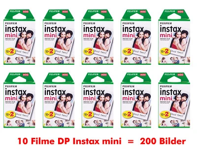 10x Fujifilm Instax mini DP (2x10 = 200 disparos) para todas las mini cámaras Instax