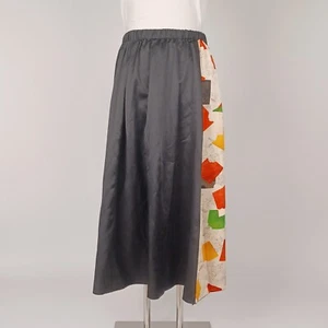 Falda de seda vintage hecha en Japón hecha a mano de kimono reciclado hecho a mano prototipo - Imagen 1 de 5