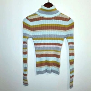 American Eagle Striped Turtleneck Sweater Size Small - Picture 1 of 11