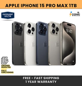 Apple iPhone 15 Pro Max 1TB Unlocked 5G (GSM + CDMA) - Excellent - Picture 1 of 11