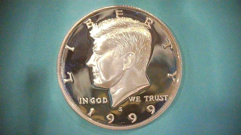 1999 S Silver Proof Kennedy Half Dollar Cover