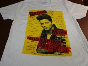 Bruno Mars Moonshine Jungle Concert Tour Distressed Style T Shirt NWOT XL C21 - Picture 1 of 7