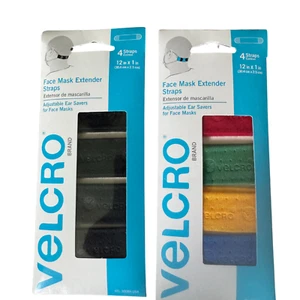 4 sets VELCRO Brand Extender Straps 4pk each - 2 sets Black and 2 sets Multi-C - Picture 1 of 7