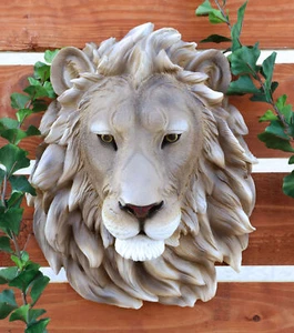 Ebros Lion Head Wall Decor Plaque 16" Tall Taxidermy Art Decor Sculpture - Picture 1 of 9