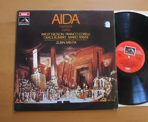 ASD 2543 ED1 Verdi Aida Highlights Nilsson Corelli Mehta EMI Stereo + insert EX - Picture 1 of 7