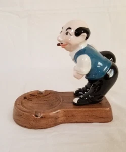 VINTAGE BOWLING Ashtray 1960s🔥Mid Century Hand Painted Gutter Gus RARE 🎳 - Picture 1 of 24