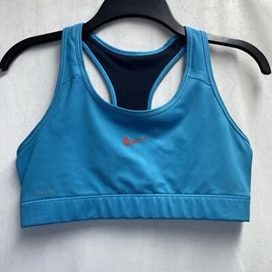 Sujetador deportivo Nike Dri-Fit atlético para correr/yoga espalda de carrera para mujer S/M azul claro usado - Imagen 1 de 12