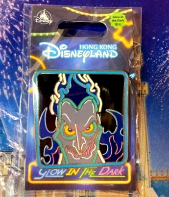 🔥 Hades Disney Villains Hercules Pin - Disney GITD Hong Kong Disneyland Hades - Image 1 of 3