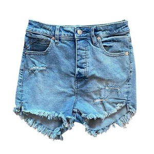 Free People We The Free Curvy Denim Knopfleiste hohe Taille abgeschnittene Shorts Größe 25 - Bild 1 von 8